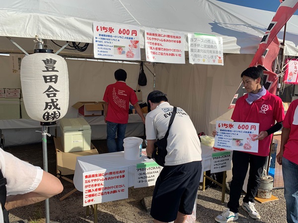 稲沢夏まつりでの販売の様子